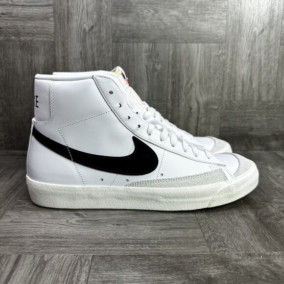 Nike Blazer Mids '77 Women's size 11 White Black Leather Shoes CZ1055-100 - Picture 1 of 8